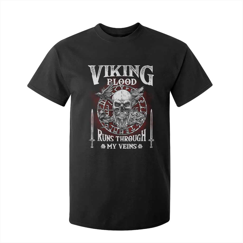 Viking Blood Runs Through My Veins T Shirt For Kid TS09 Black Print Your Wear