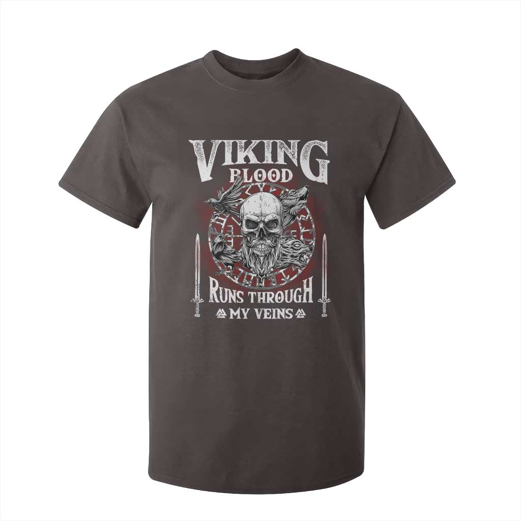 Viking Blood Runs Through My Veins T Shirt For Kid TS09 Dark Chocolate Print Your Wear
