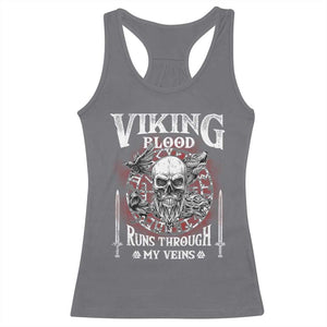 Viking Blood Runs Through My Veins Racerback Tank Top TS09 Charcoal Print Your Wear