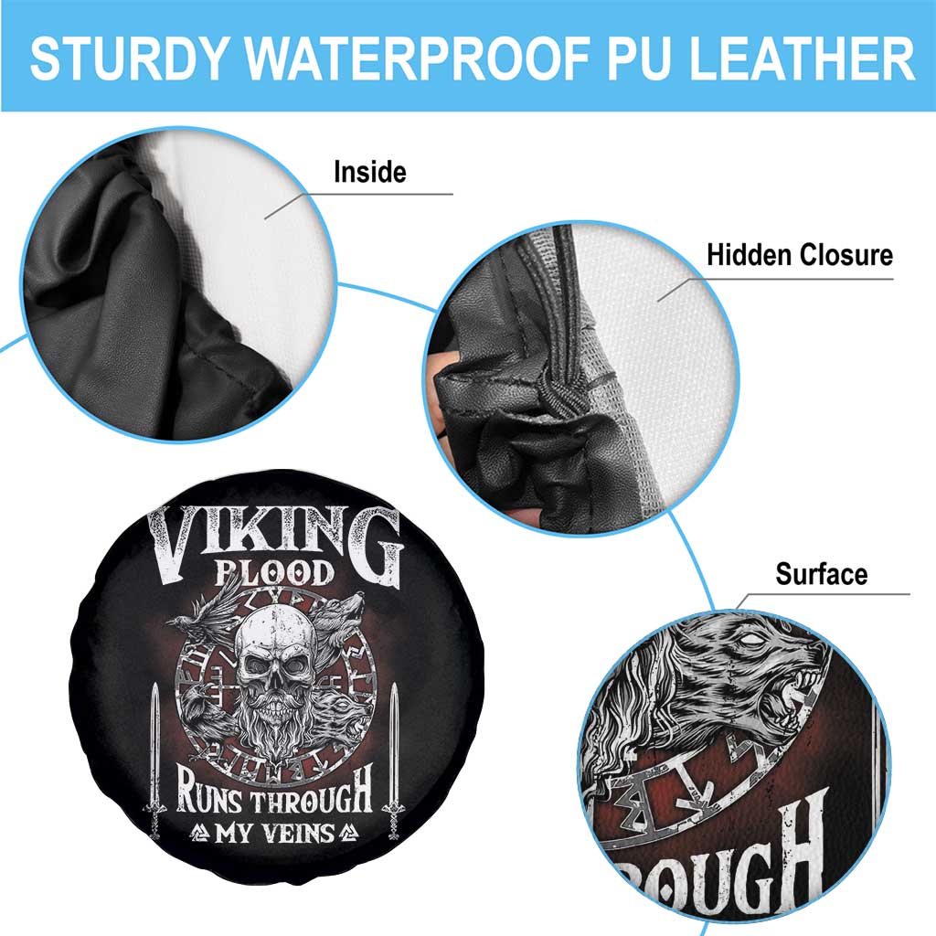 Viking Blood Runs Through My Veins Spare Tire Cover TS09 Print Your Wear