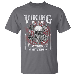 Viking Blood Runs Through My Veins T Shirt TS09 Charcoal Print Your Wear