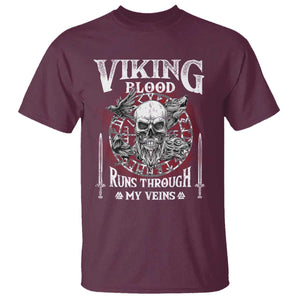 Viking Blood Runs Through My Veins T Shirt TS09 Maroon Print Your Wear