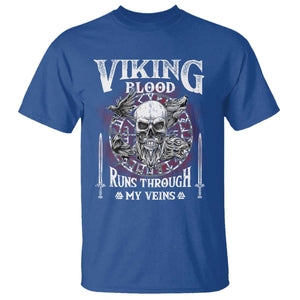 Viking Blood Runs Through My Veins T Shirt TS09 Royal Blue Print Your Wear