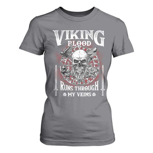 Viking Blood Runs Through My Veins T Shirt For Women TS09 Charcoal Print Your Wear