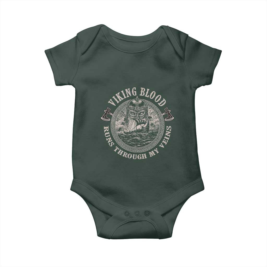 Viking Blood Baby Onesie Runs Through My Veins TS09 Print Your Wear
