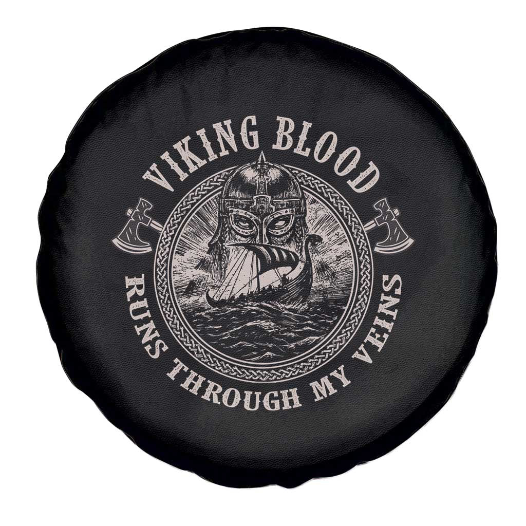 Viking Blood Spare Tire Cover Runs Through My Veins TS09 Print Your Wear