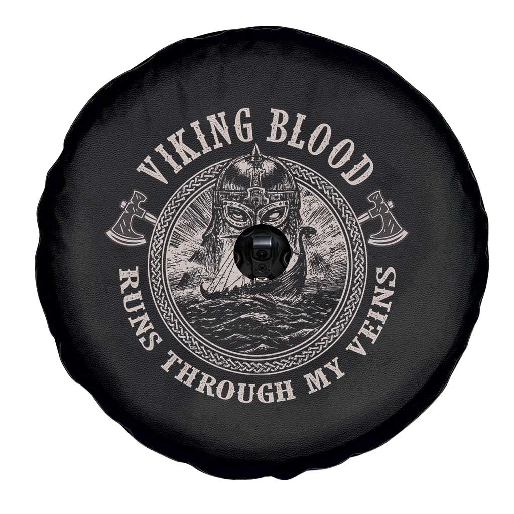 Viking Blood Spare Tire Cover Runs Through My Veins TS09 Print Your Wear