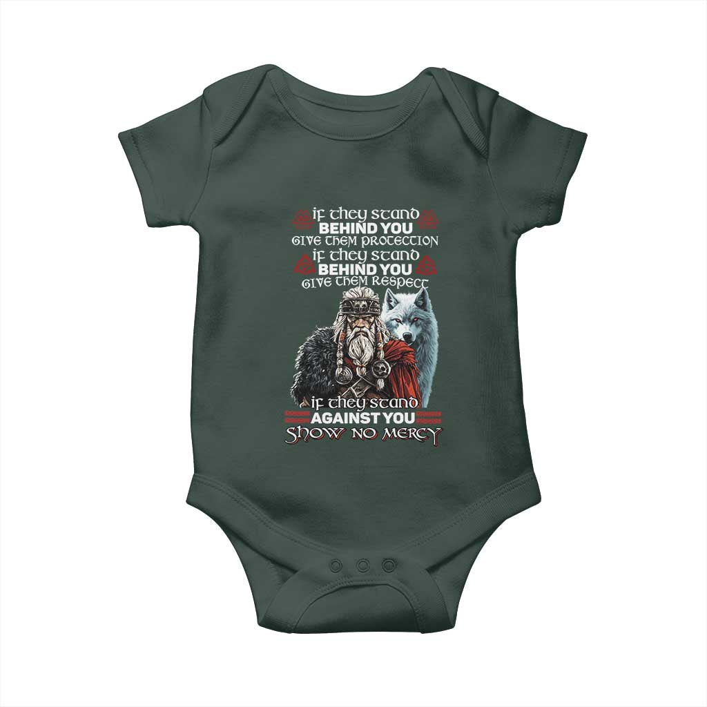 Viking Baby Onesie If They Stand Against You Show No Mercy TS09 Print Your Wear