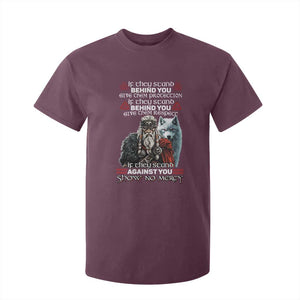 Viking T Shirt For Kid If They Stand Against You Show No Mercy TS09 Maroon Print Your Wear