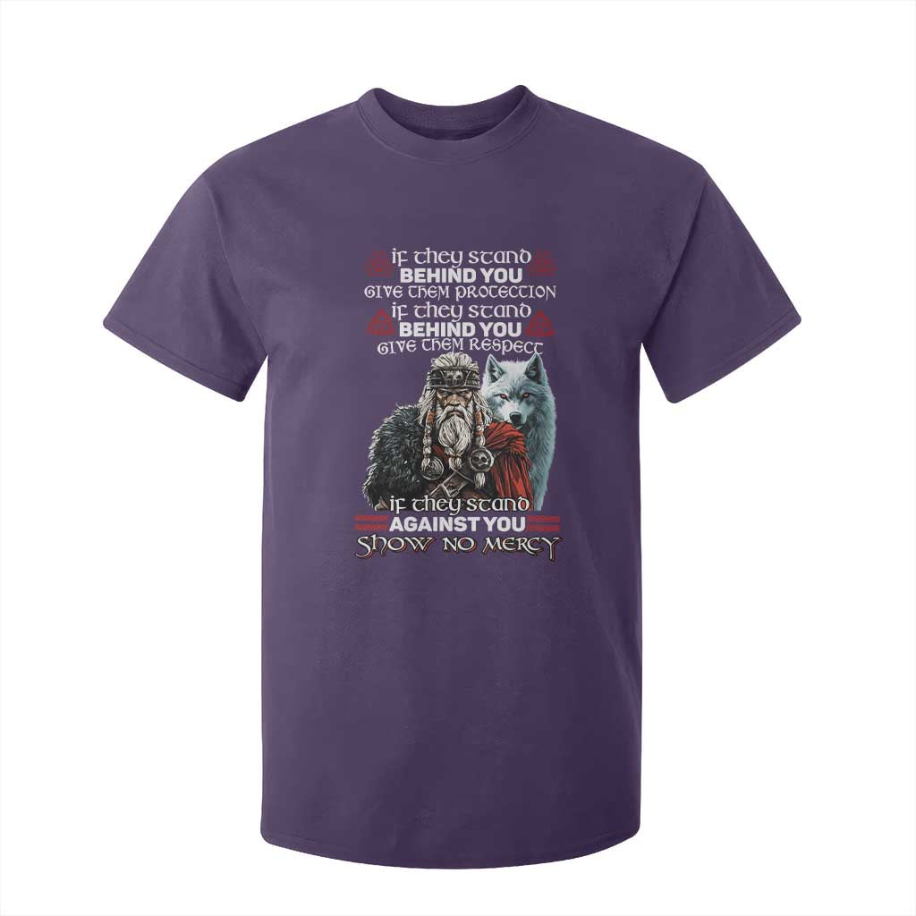 Viking T Shirt For Kid If They Stand Against You Show No Mercy TS09 Purple Print Your Wear