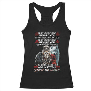 Viking Racerback Tank Top If They Stand Against You Show No Mercy TS09 Black Print Your Wear
