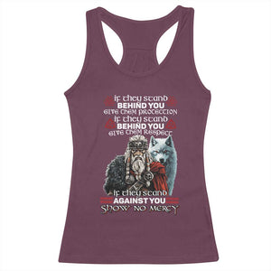 Viking Racerback Tank Top If They Stand Against You Show No Mercy TS09 Maroon Print Your Wear
