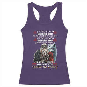 Viking Racerback Tank Top If They Stand Against You Show No Mercy TS09 Purple Print Your Wear