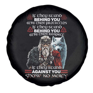 Viking Spare Tire Cover If They Stand Against You Show No Mercy TS09 Print Your Wear