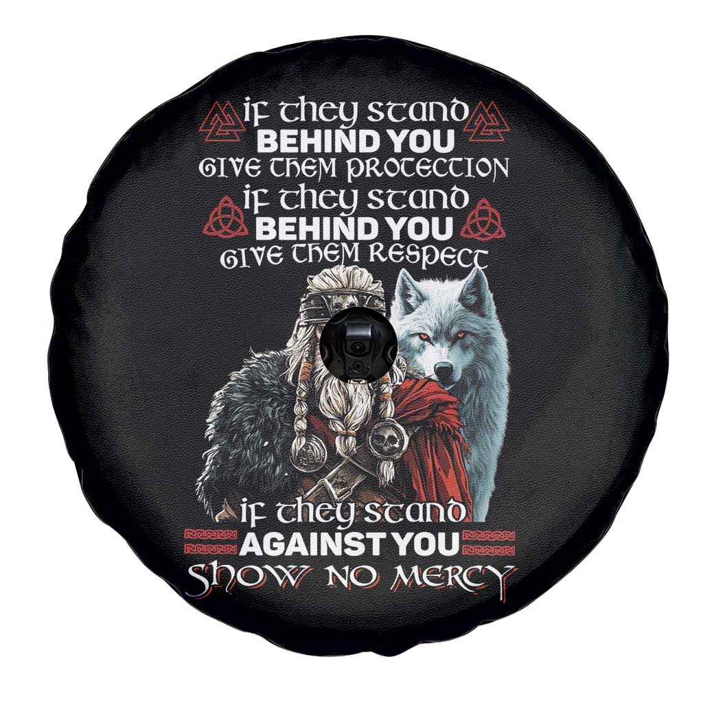 Viking Spare Tire Cover If They Stand Against You Show No Mercy TS09 Print Your Wear