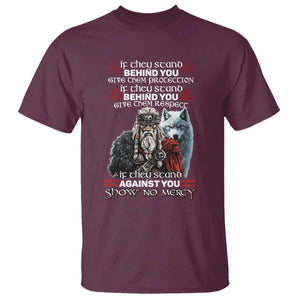 Viking T Shirt If They Stand Against You Show No Mercy TS09 Maroon Print Your Wear
