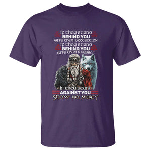 Viking T Shirt If They Stand Against You Show No Mercy TS09 Purple Print Your Wear