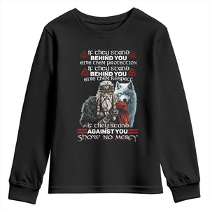 Viking Youth Sweatshirt If They Stand Against You Show No Mercy TS09 Black Print Your Wear
