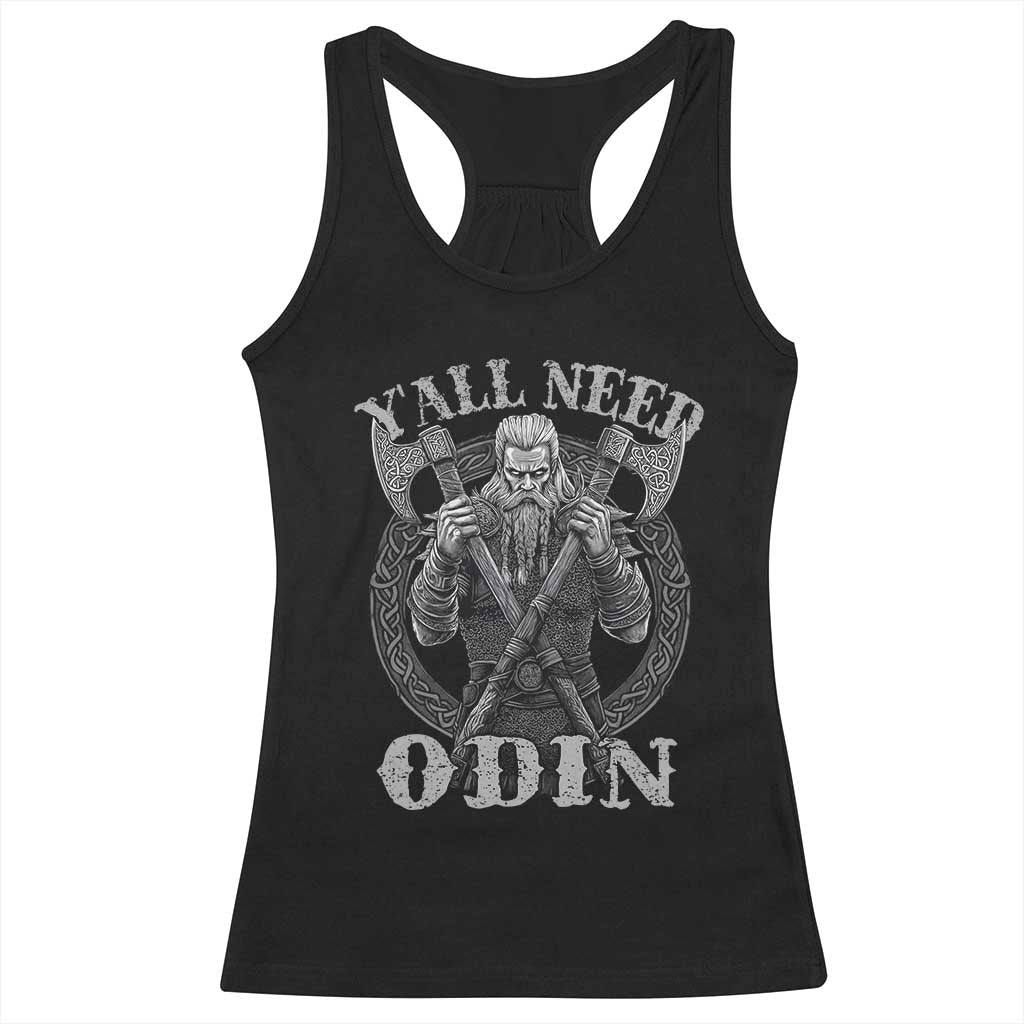 Viking Racerback Tank Top Y'all Need Odin TS09 Black Print Your Wear
