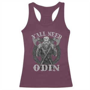 Viking Racerback Tank Top Y'all Need Odin TS09 Maroon Print Your Wear