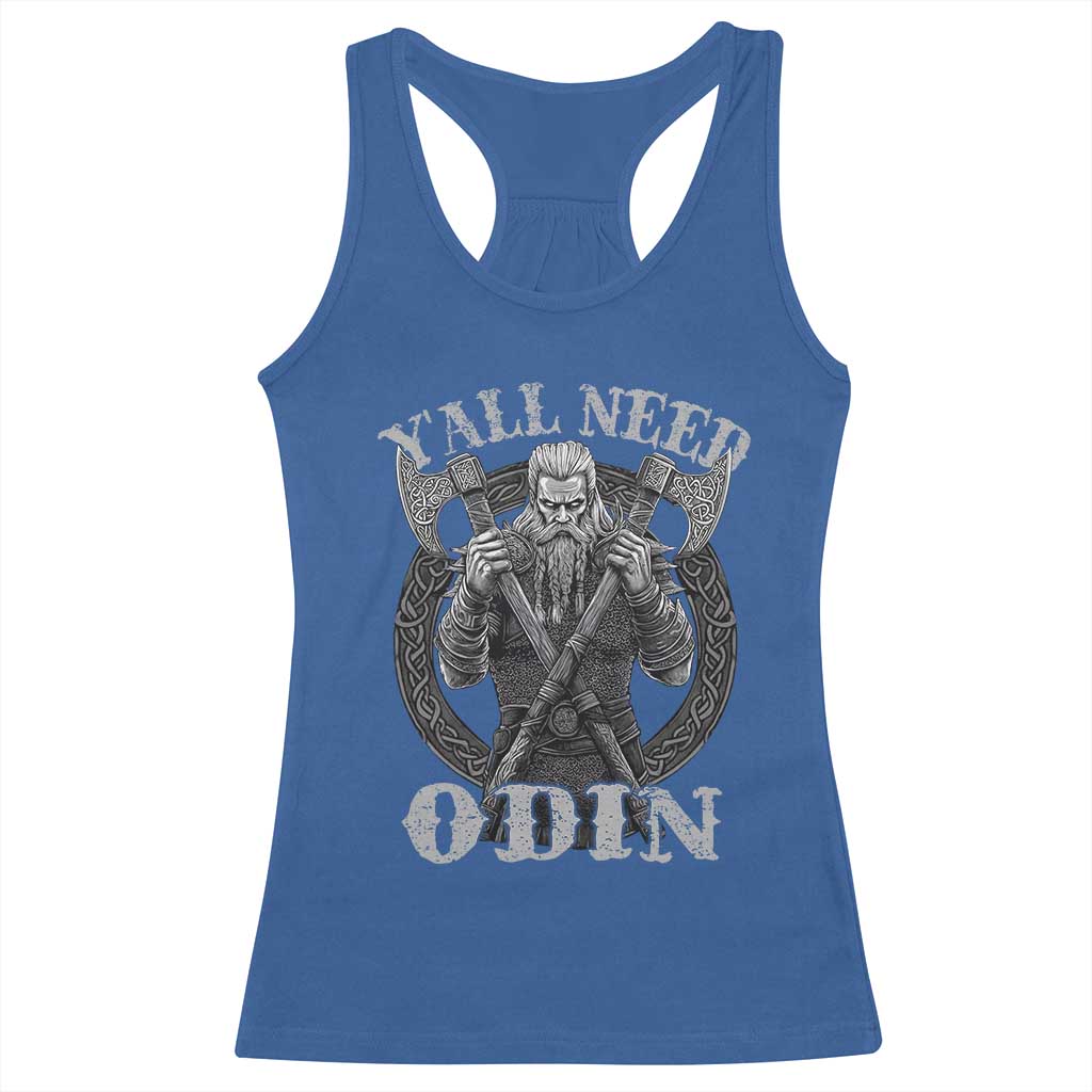 Viking Racerback Tank Top Y'all Need Odin TS09 Royal Blue Print Your Wear