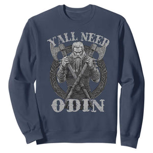 Viking Sweatshirt Y'all Need Odin TS09 Navy Print Your Wear