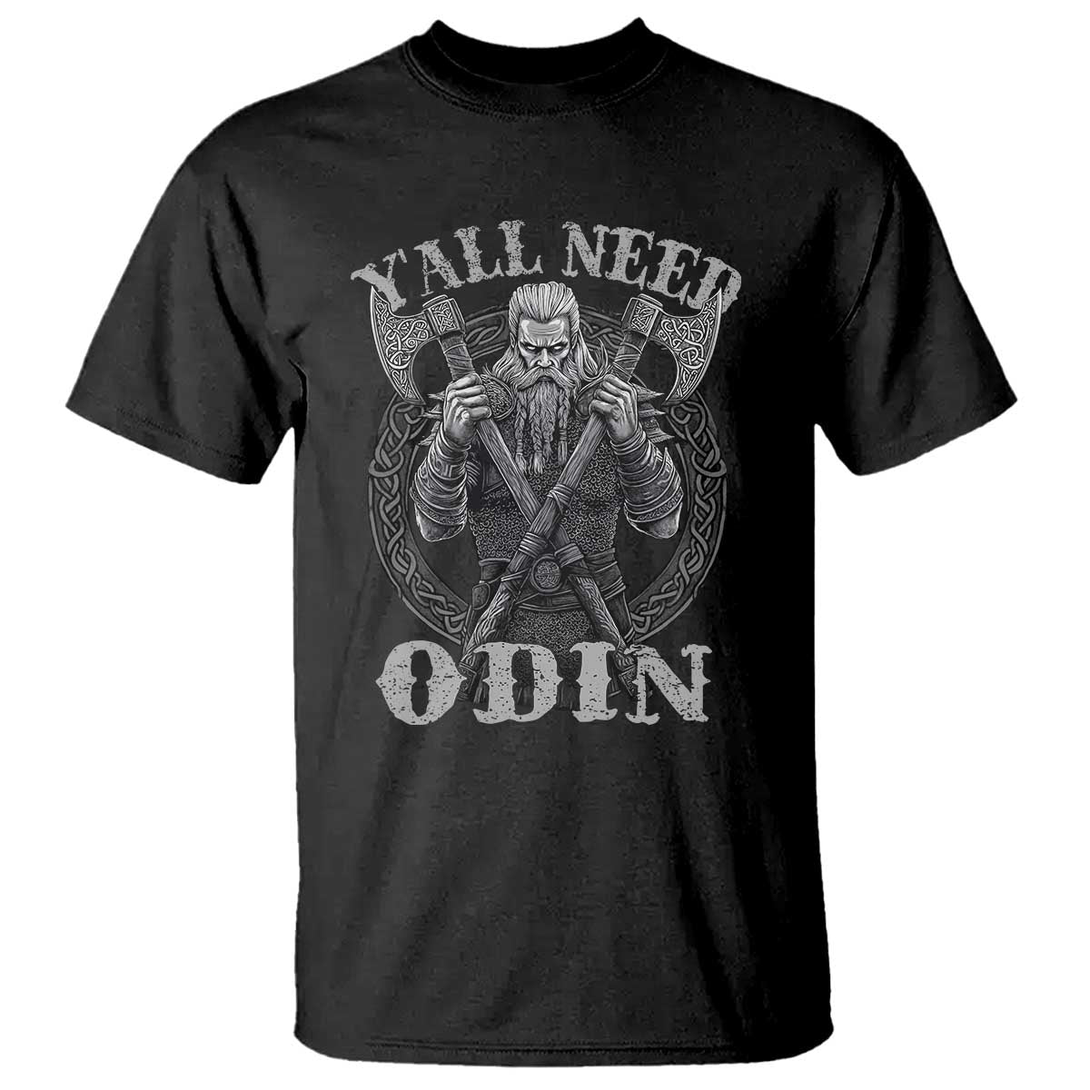 Viking T Shirt Y'all Need Odin TS09 Black Print Your Wear