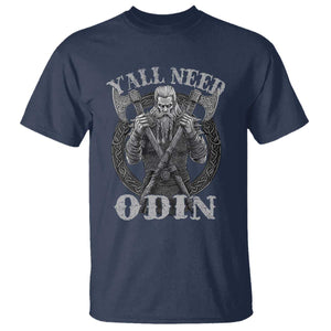 Viking T Shirt Y'all Need Odin TS09 Navy Print Your Wear