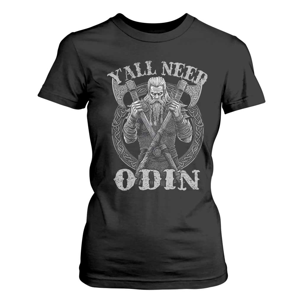 Viking T Shirt For Women Y'all Need Odin TS09 Black Print Your Wear