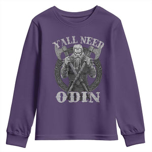 Viking Youth Sweatshirt Y'all Need Odin TS09 Purple Print Your Wear