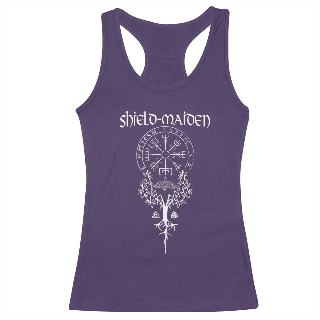 Shield Maiden Racerback Tank Top Female Warrior Scandinavian Folklore Mythology TS09 Purple Print Your Wear