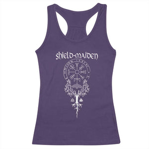 Shield Maiden Racerback Tank Top Female Warrior Scandinavian Folklore Mythology TS09 Purple Print Your Wear