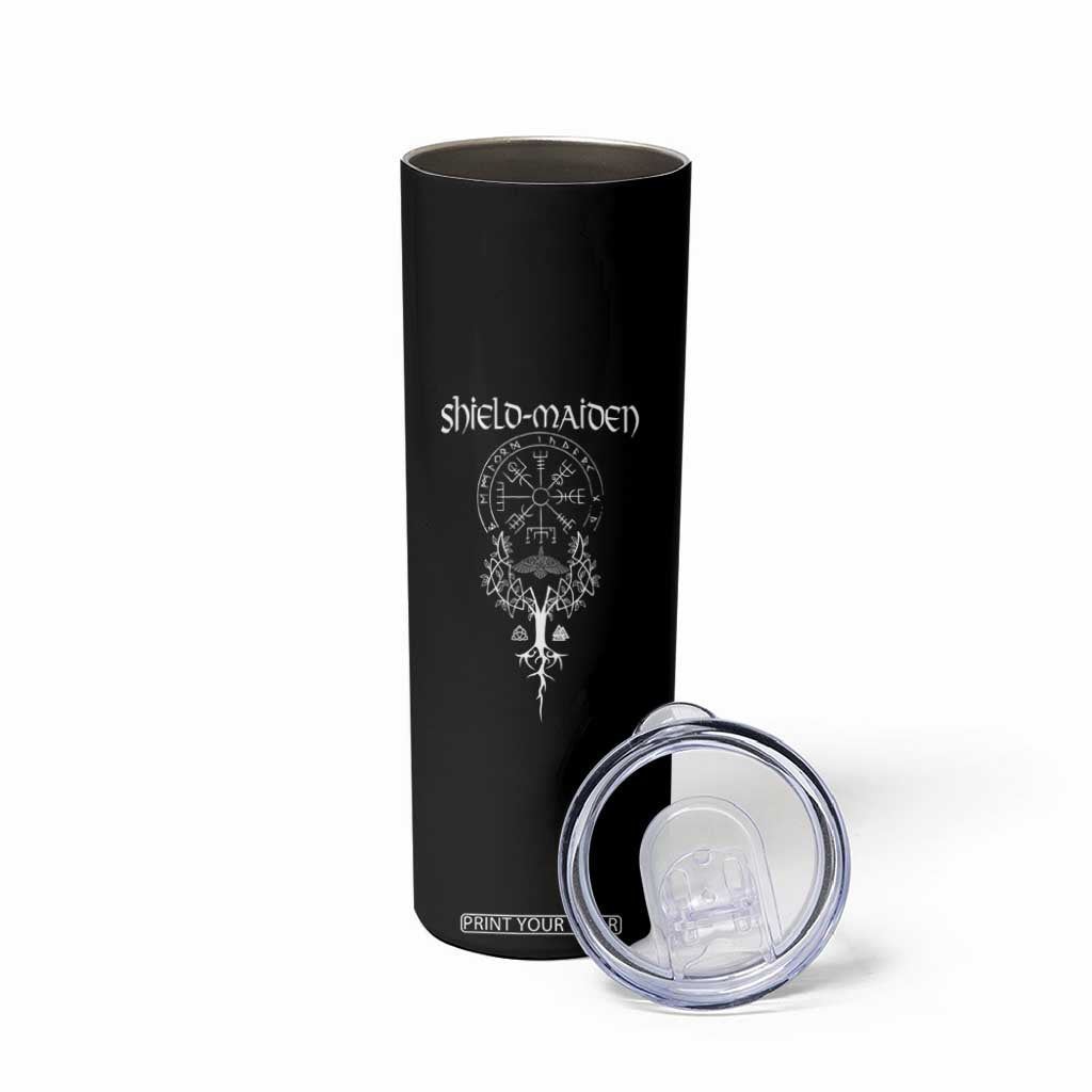 Shield Maiden Skinny Tumbler Female Warrior Scandinavian Folklore Mythology TS09 Print Your Wear