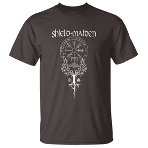 Shield Maiden T Shirt Female Warrior Scandinavian Folklore Mythology TS09 Dark Chocolate Print Your Wear