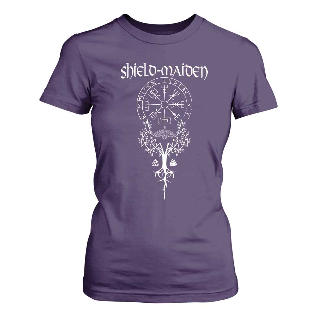Shield Maiden T Shirt For Women Female Warrior Scandinavian Folklore Mythology TS09 Purple Print Your Wear