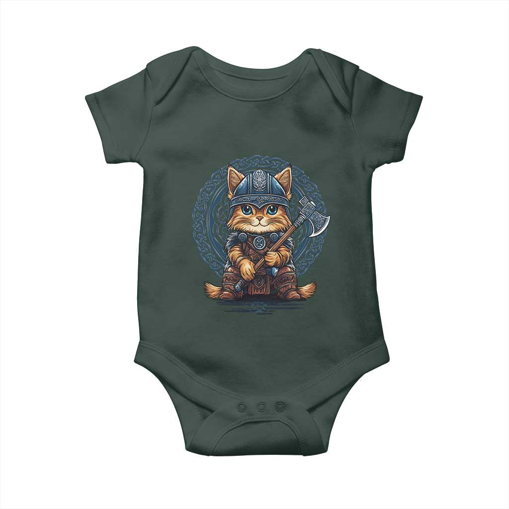 Nordic Norse Viking Cat Warrior Baby Onesie TS09 Print Your Wear