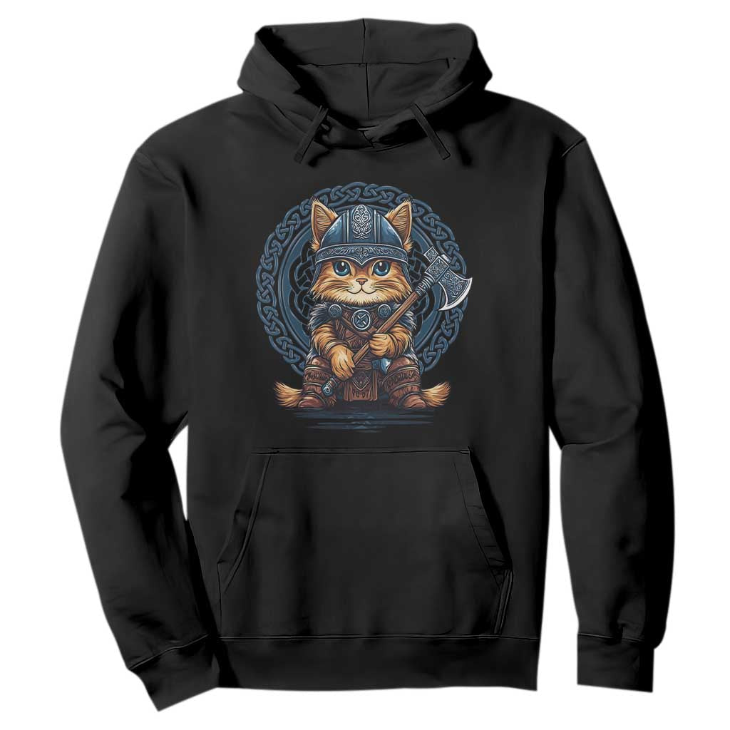 Nordic Norse Viking Cat Warrior Hoodie TS09 Black Print Your Wear