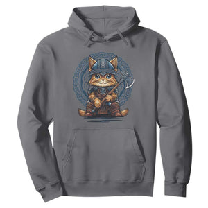 Nordic Norse Viking Cat Warrior Hoodie TS09 Charcoal Print Your Wear