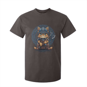 Nordic Norse Viking Cat Warrior T Shirt For Kid TS09 Dark Chocolate Print Your Wear