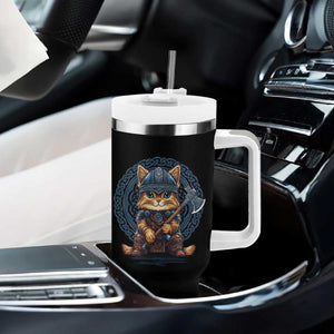 Nordic Norse Viking Cat Warrior Tumbler With Handle TS09 Print Your Wear