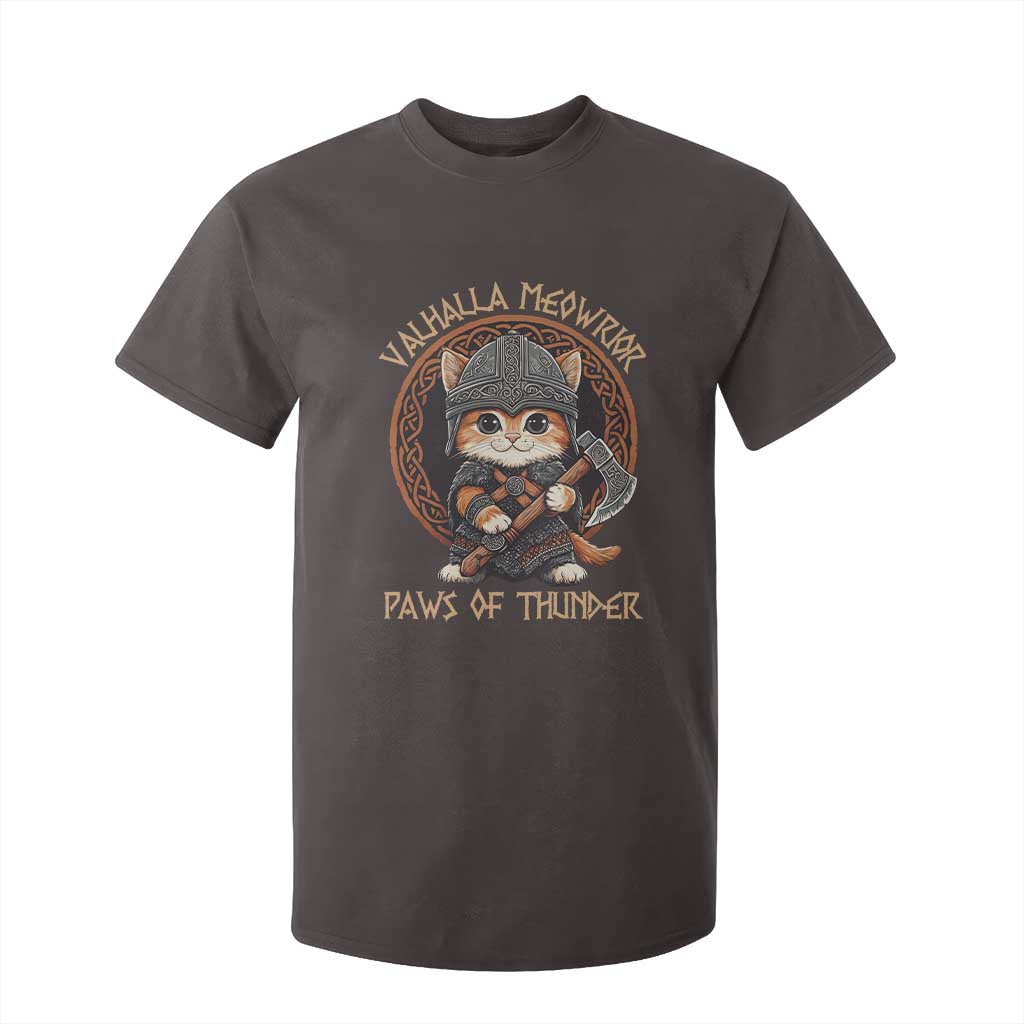 Viking Cat T Shirt For Kid Norse Mythology Cat Warrior TS09 Dark Chocolate Print Your Wear