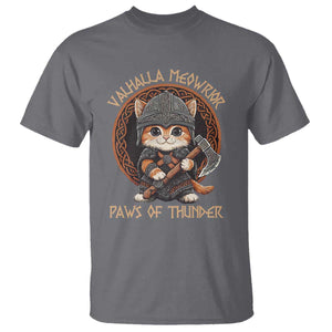 Viking Cat T Shirt Norse Mythology Cat Warrior TS09 Charcoal Print Your Wear
