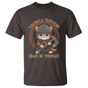 Viking Cat T Shirt Norse Mythology Cat Warrior TS09 Dark Chocolate Print Your Wear