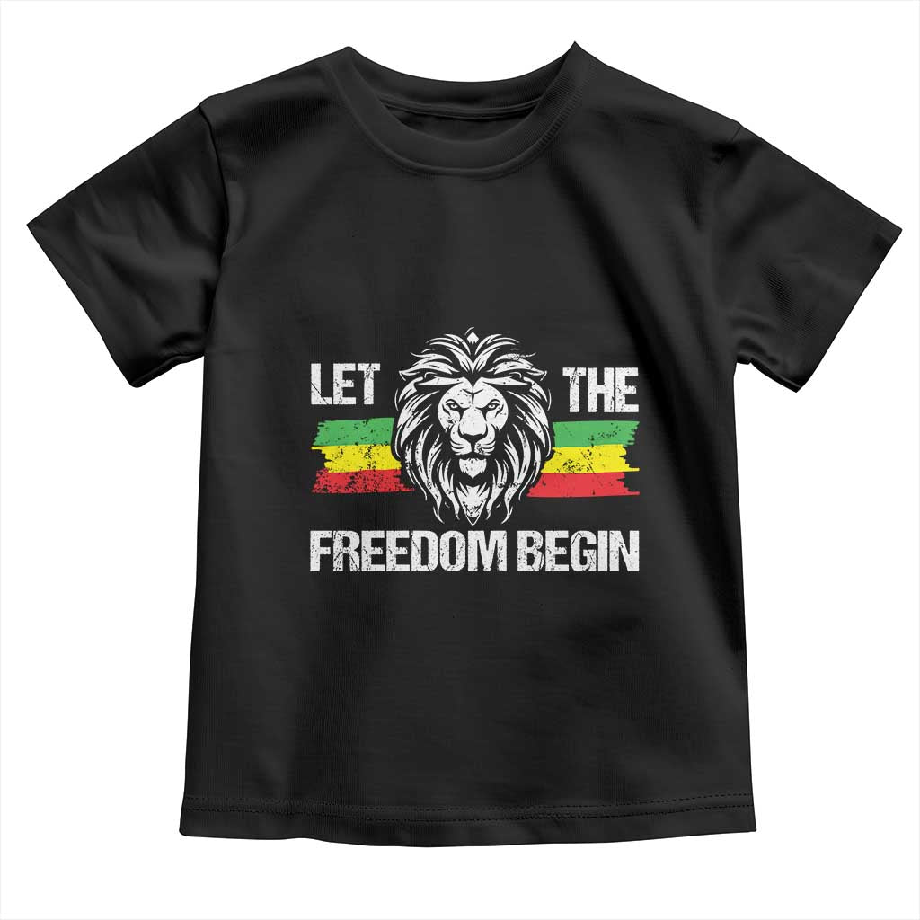 Juneteenth Toddler T Shirt African American Lion Let The Freedom Begin Melanin Pride TS09 Black Print Your Wear