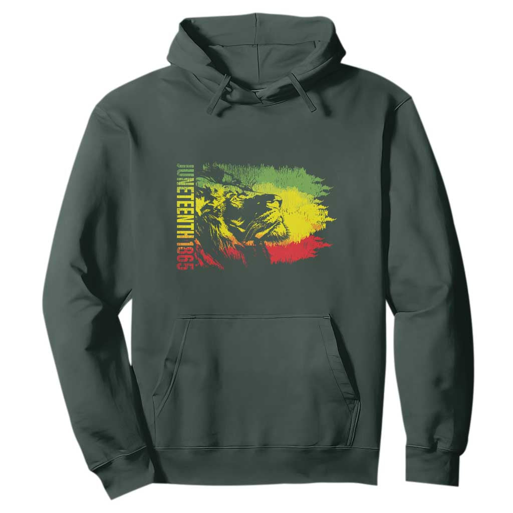 Juneteenth 1865 African American Lion King Hoodie TS09 Dark Forest Green Print Your Wear