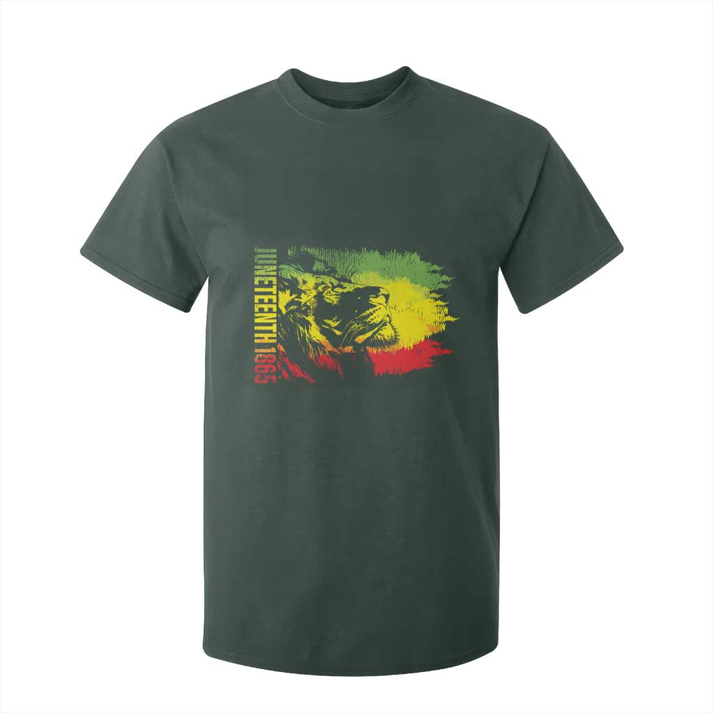 Juneteenth T Shirt For Kid Lion King 1865 African American TS09 Dark Forest Green Print Your Wear