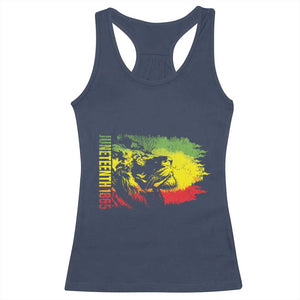 Juneteenth Racerback Tank Top Lion King 1865 African American TS09 Navy Print Your Wear