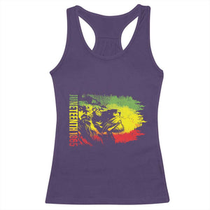 Juneteenth Racerback Tank Top Lion King 1865 African American TS09 Purple Print Your Wear