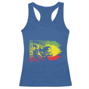 Juneteenth Racerback Tank Top Lion King 1865 African American TS09 Royal Blue Print Your Wear