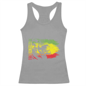 Juneteenth Racerback Tank Top Lion King 1865 African American TS09 Sport Gray Print Your Wear